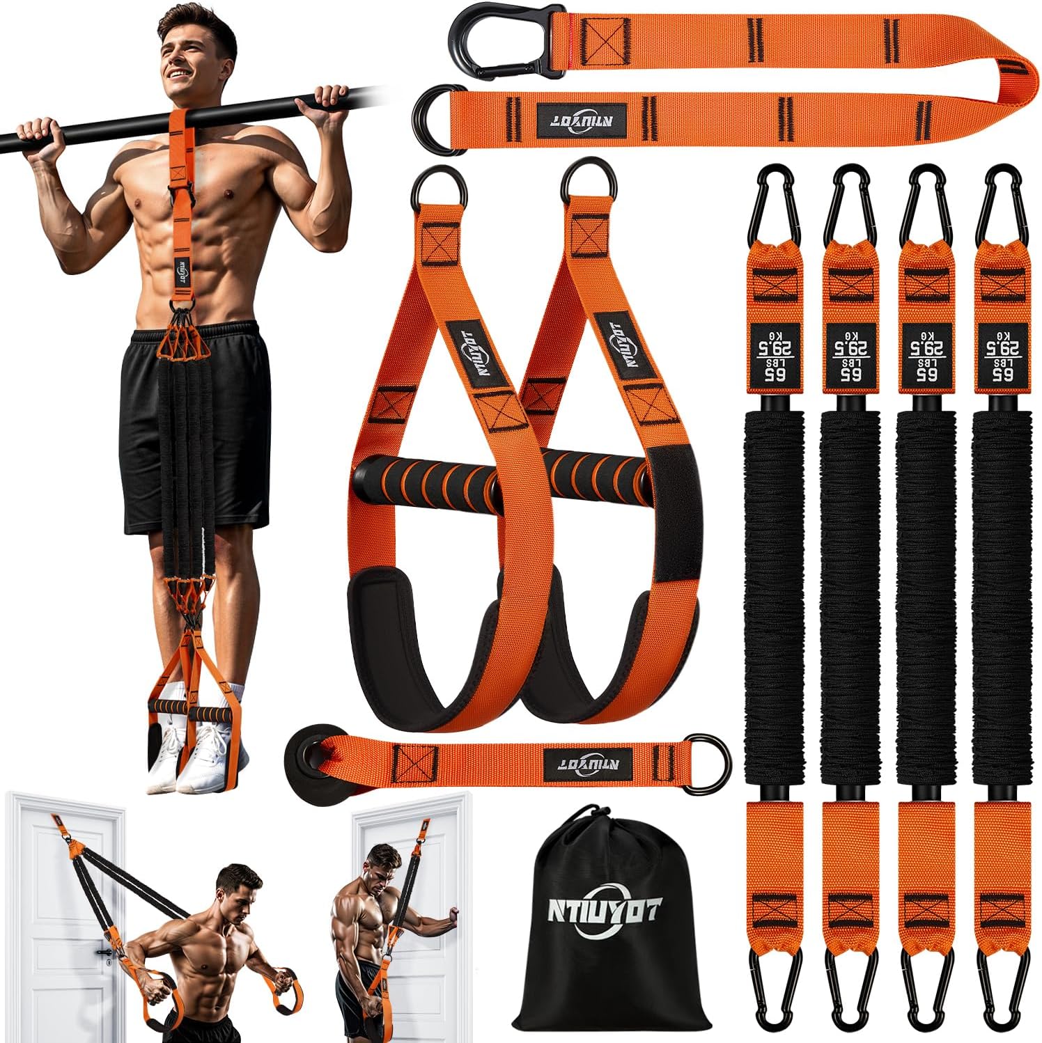 Home Gym Full Setup - Pull Up Bands, Heavy Duty Resistance