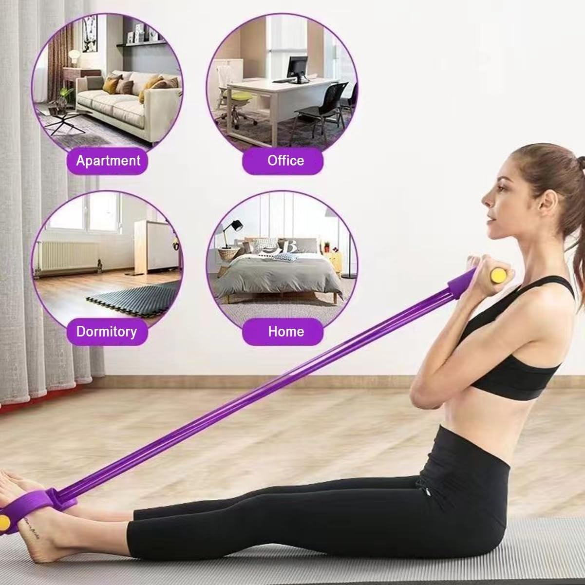 Home Gym Mini - 21 Fitness Resistance Bands-6 Tube Pedal