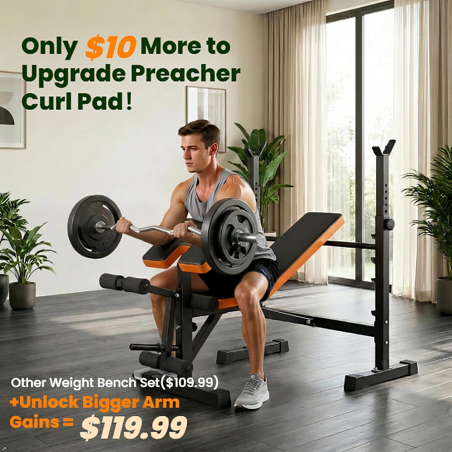6-in-1 Adjustable Weight Bench – обзор и цена Home Gym Full Setup