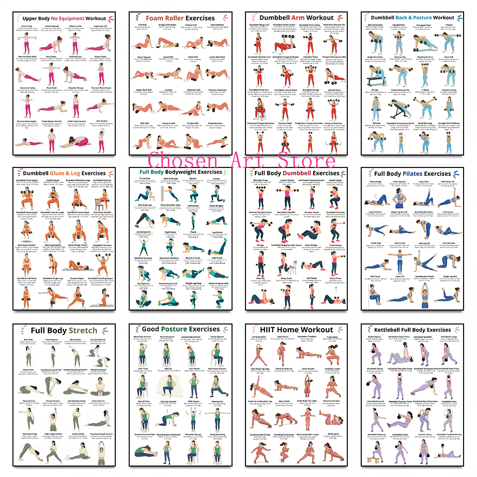 Fitness Exercise Schedule Post – обзор и цена Home Gym On Wall