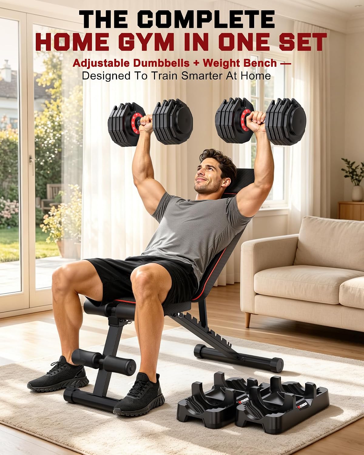 Adjustable Hand Dumbbells Pair – обзор и цена Home Gym For Small Spaces
