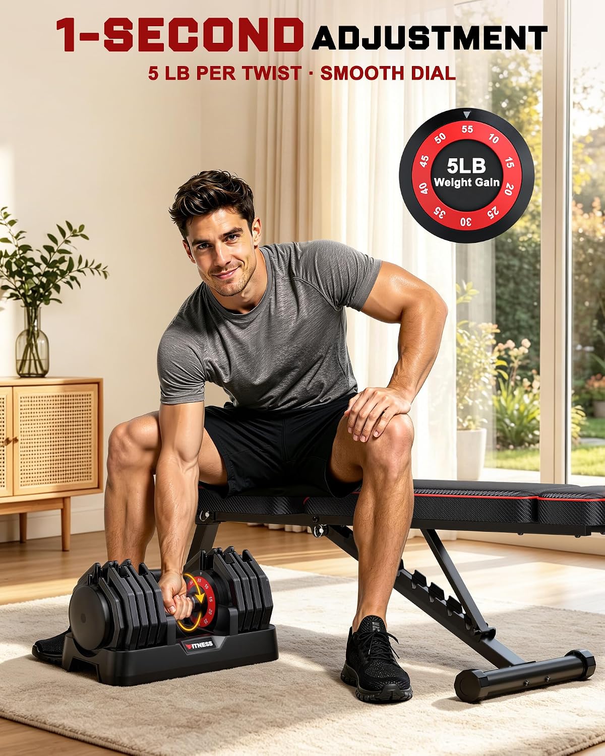 Adjustable Hand Dumbbells Pair – обзор и цена Home Gym For Small Spaces