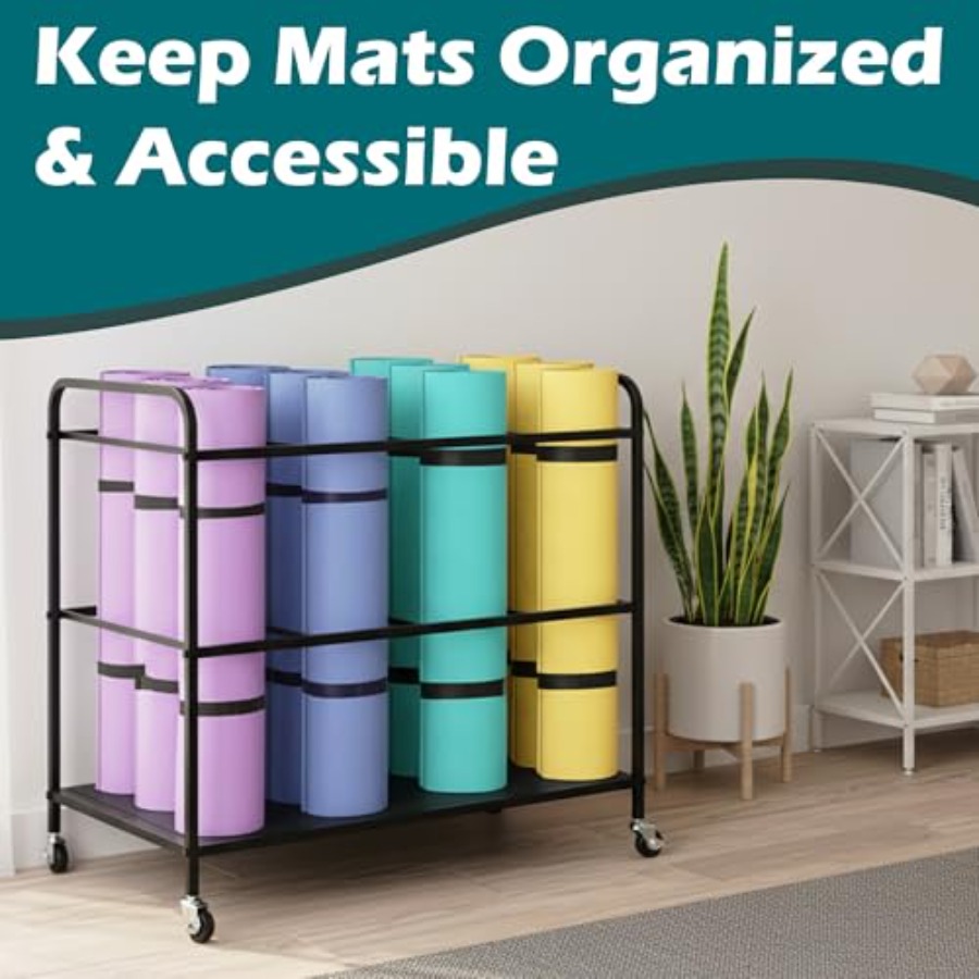 Yoga Mat Rack Storage Basket w – обзор и цена All In One Gym Home Equipment