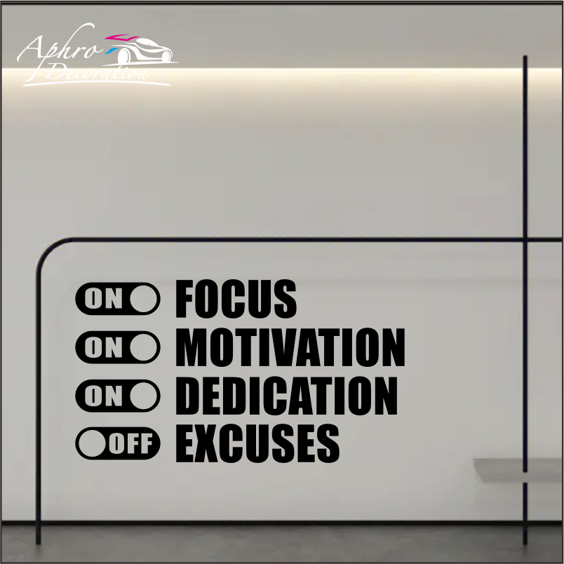 Focus On Motivation On Excuses – обзор и цена Home Gym On Wall