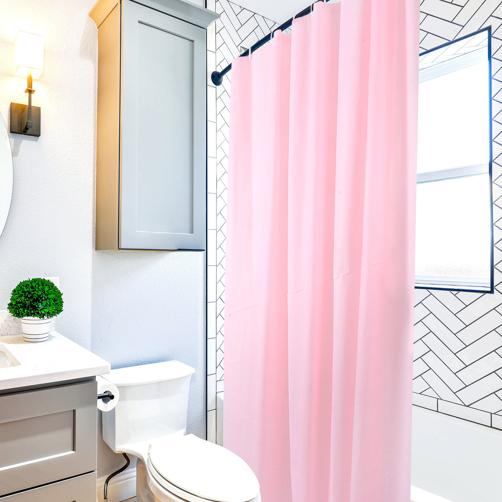 Solid Color Peva Shower Curtai – обзор и цена Home Gym In Apartment