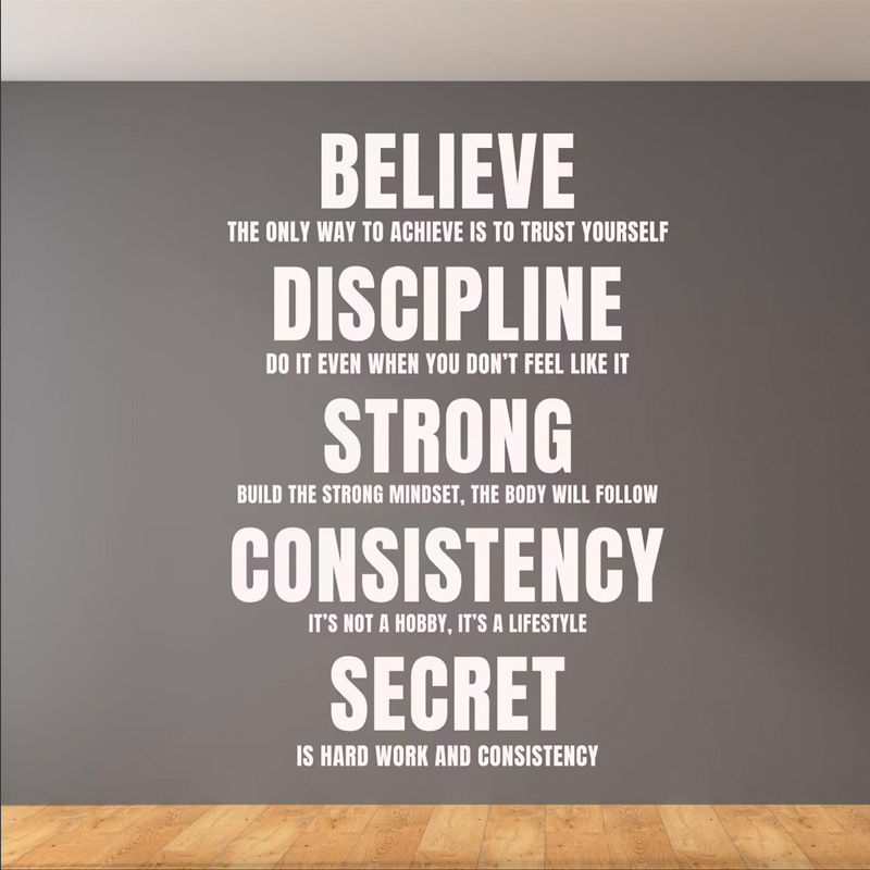 Believe, Discipline Motivation – обзор и цена Home Gym On Wall