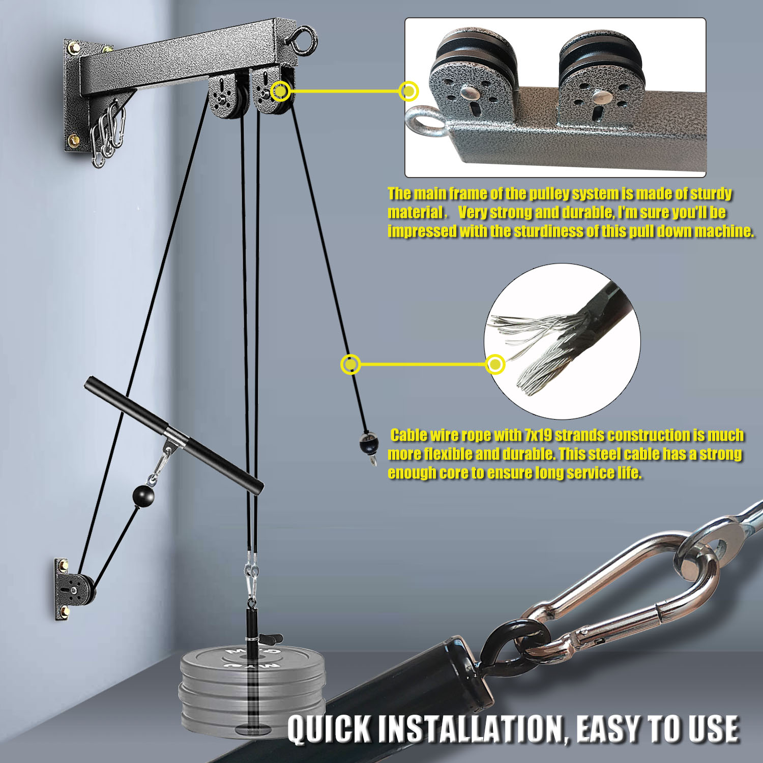 Fitness Wall Mounted Pulley Sy – обзор и цена Home Gym On Wall