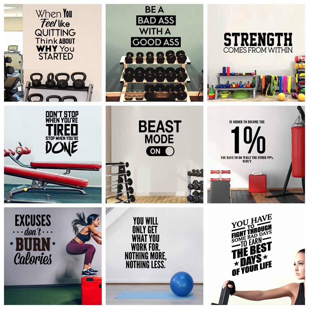 Drop Shipping GYM Wall Art Dec – обзор и цена Home Gym On Wall